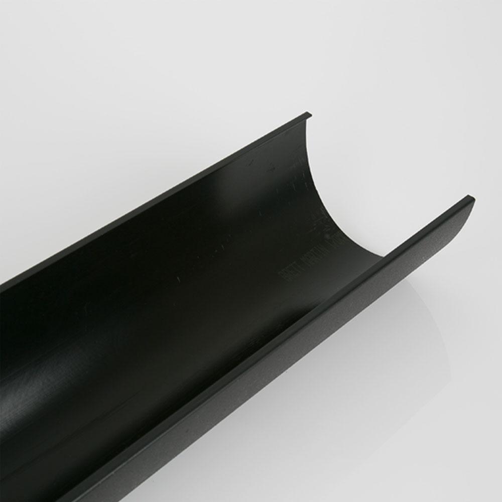 2m Gutter 170mm High Capacity C/Iron Style Black