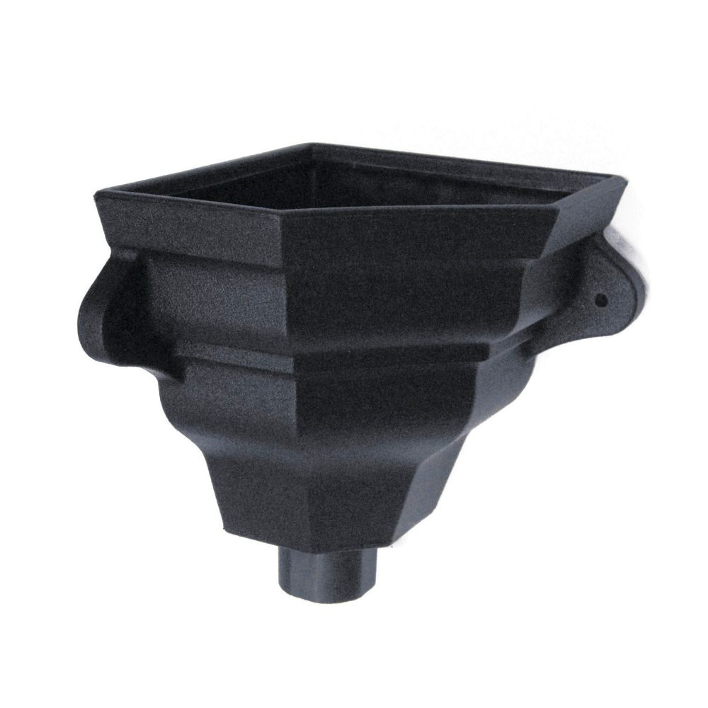 Corner Ogee Hopper Small 68mm Rnd C/Iron Effect Black