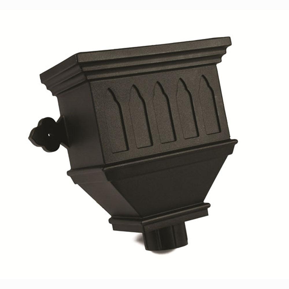 Bath Hopper Windowed 105mm Rnd C/Iron Style Black