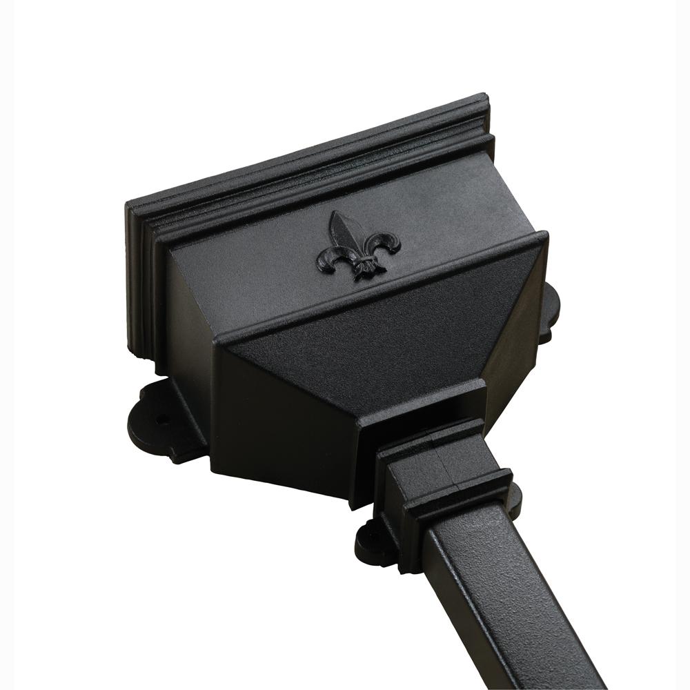 Small Hopper With Fleur De Lys C/Iron Style Black