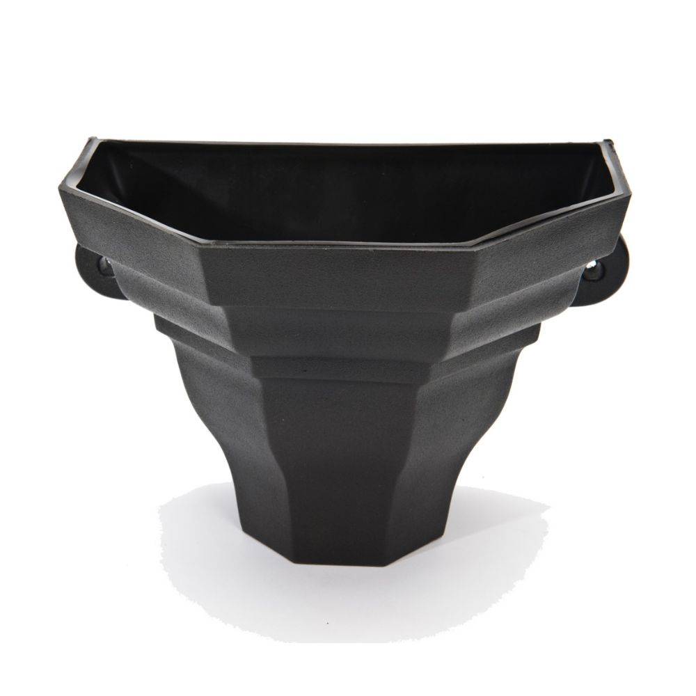 Medium Ogee Planter C/Iron Style Black