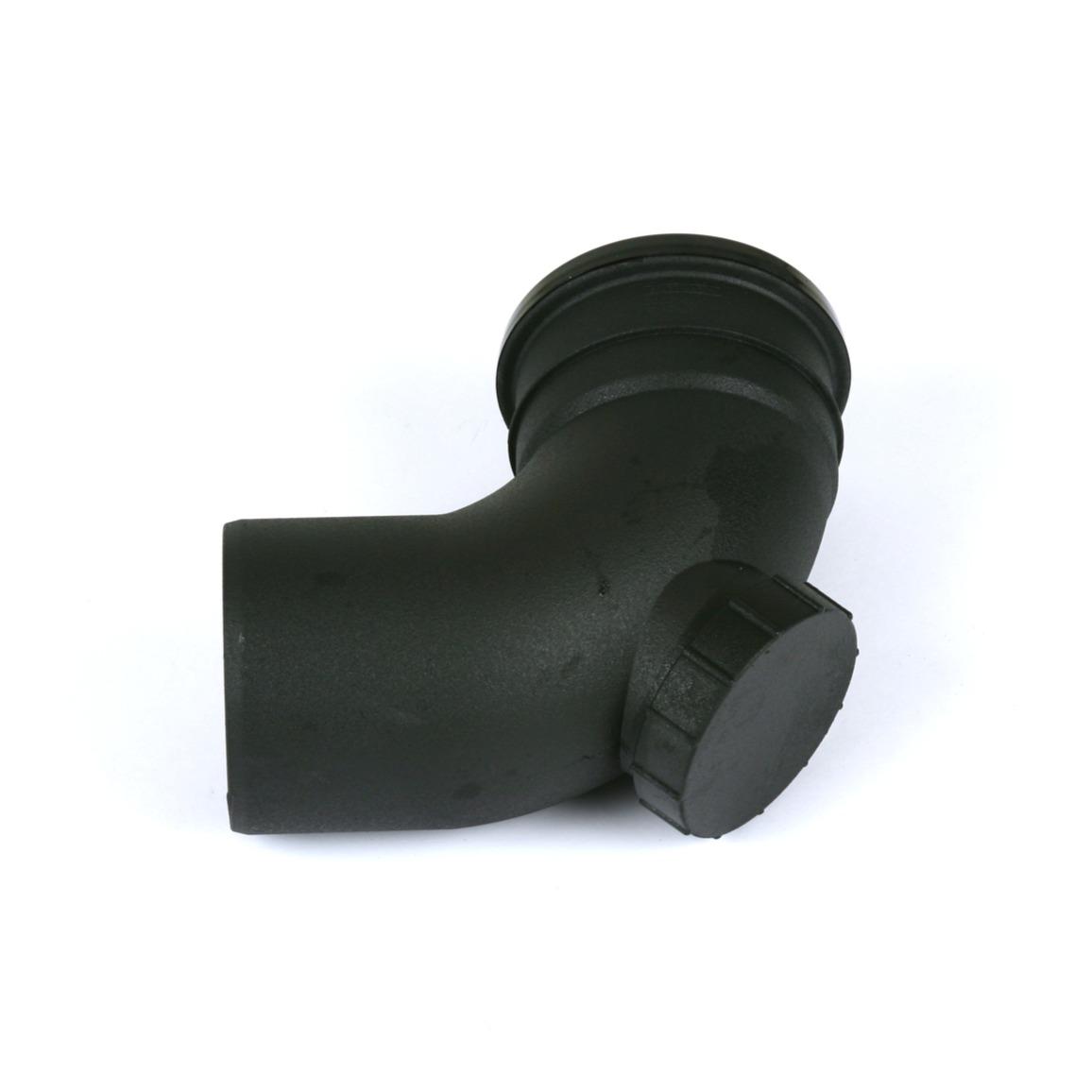 92.5° Single Socket Access Bend 110mm C/Iron Style Black