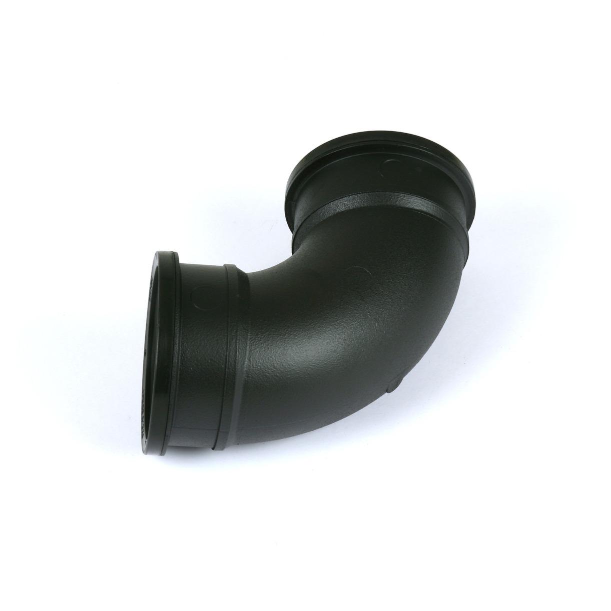 92.5° Double Socket Bend 110mm C/Iron Style Black