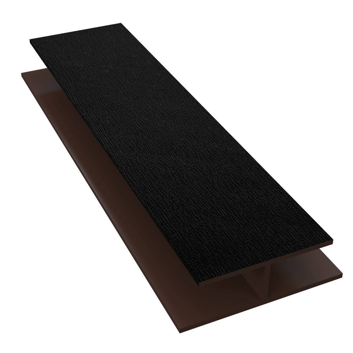 H' Trim Soffit Joiner x 5m Black Ash