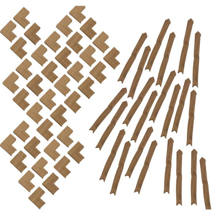 90' Architrave Corner Kit (40 Internal & 20 External) English Oak