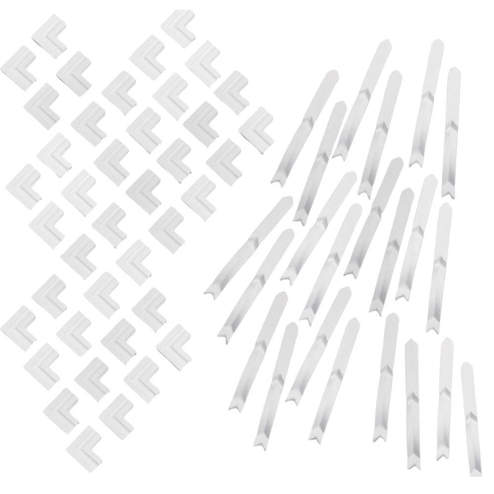 90' Architrave Corner Kit (40 Internal & 20 External) White Satin