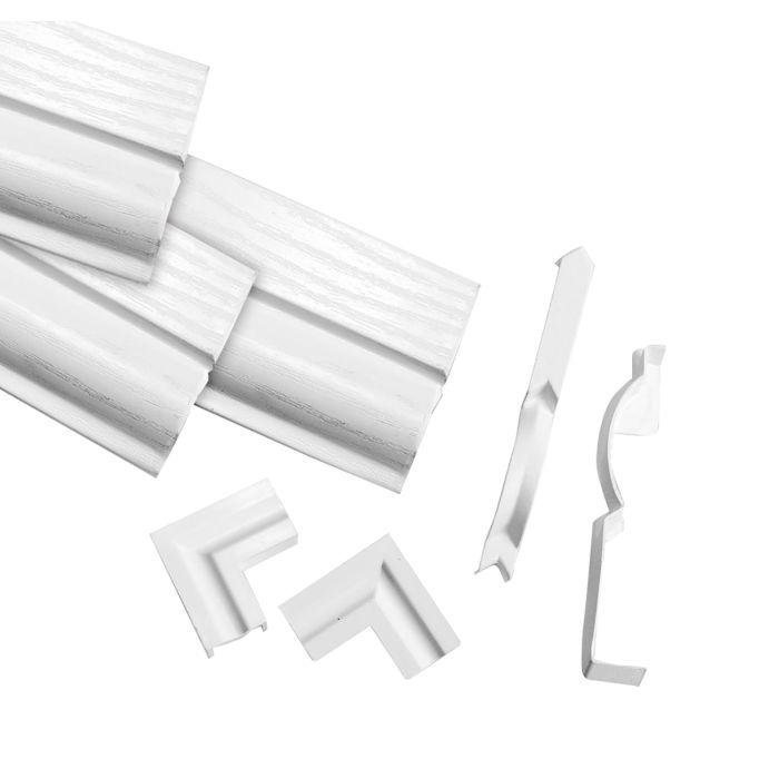 60mm Ogee Single Door Architrave Kit White Satin