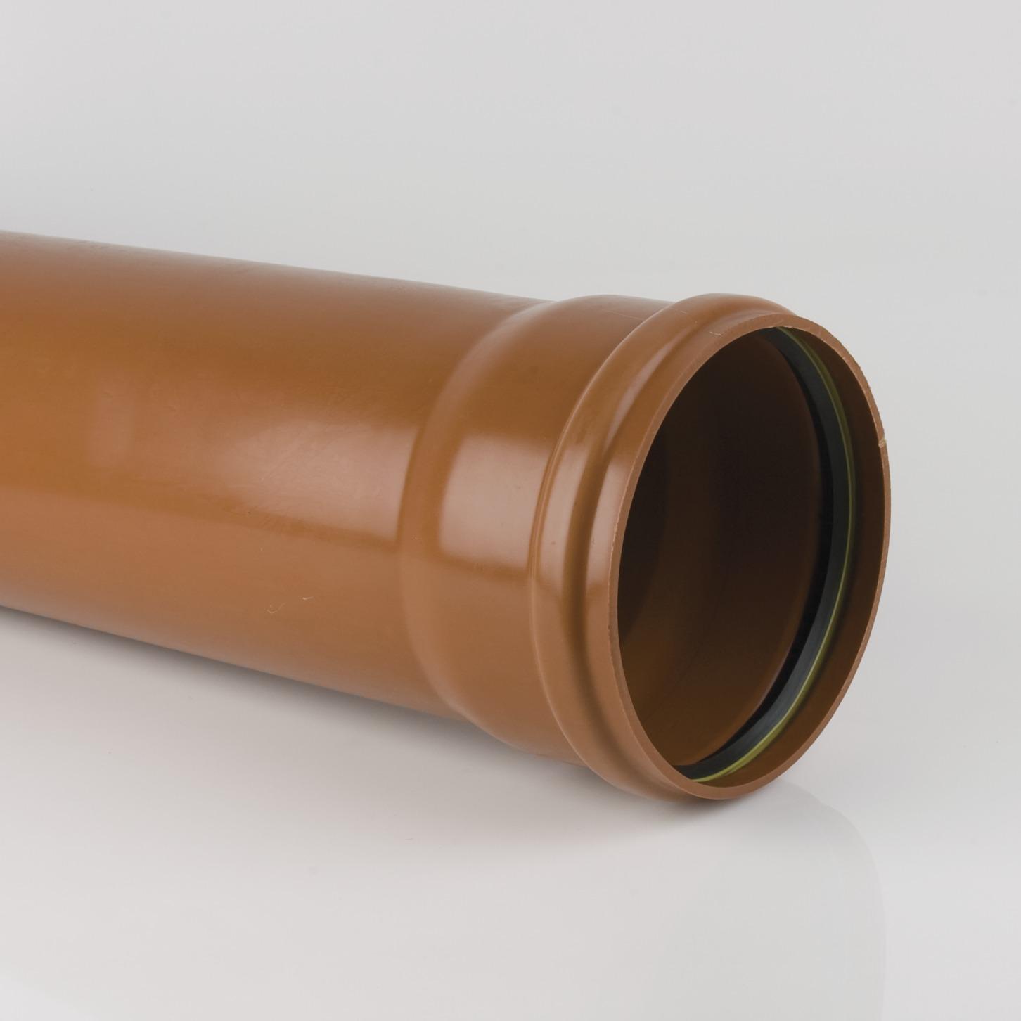 6m x 200mm Single Socket Pipe Terracotta