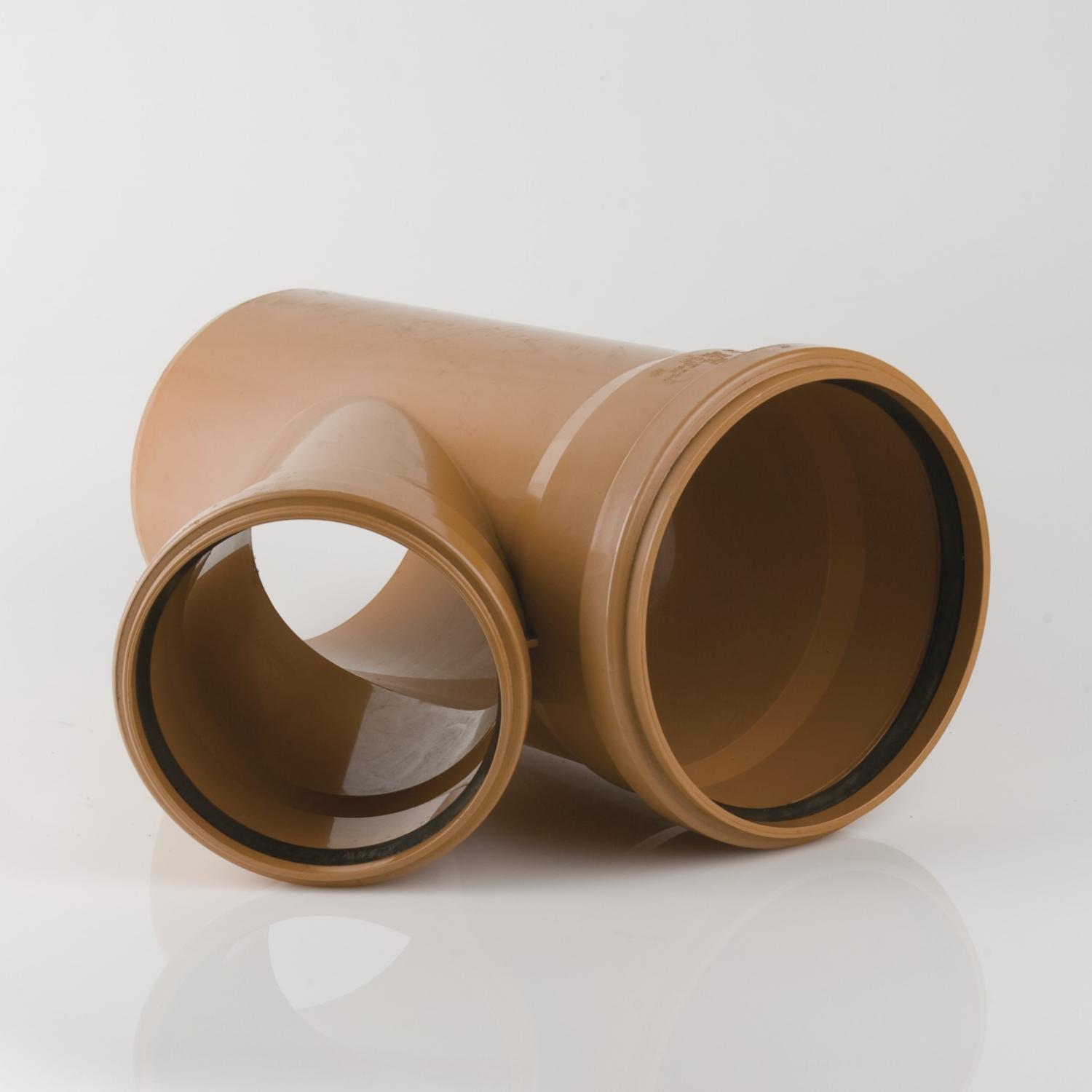 160mm x 135° Double Socket Branch 200mm Terracotta