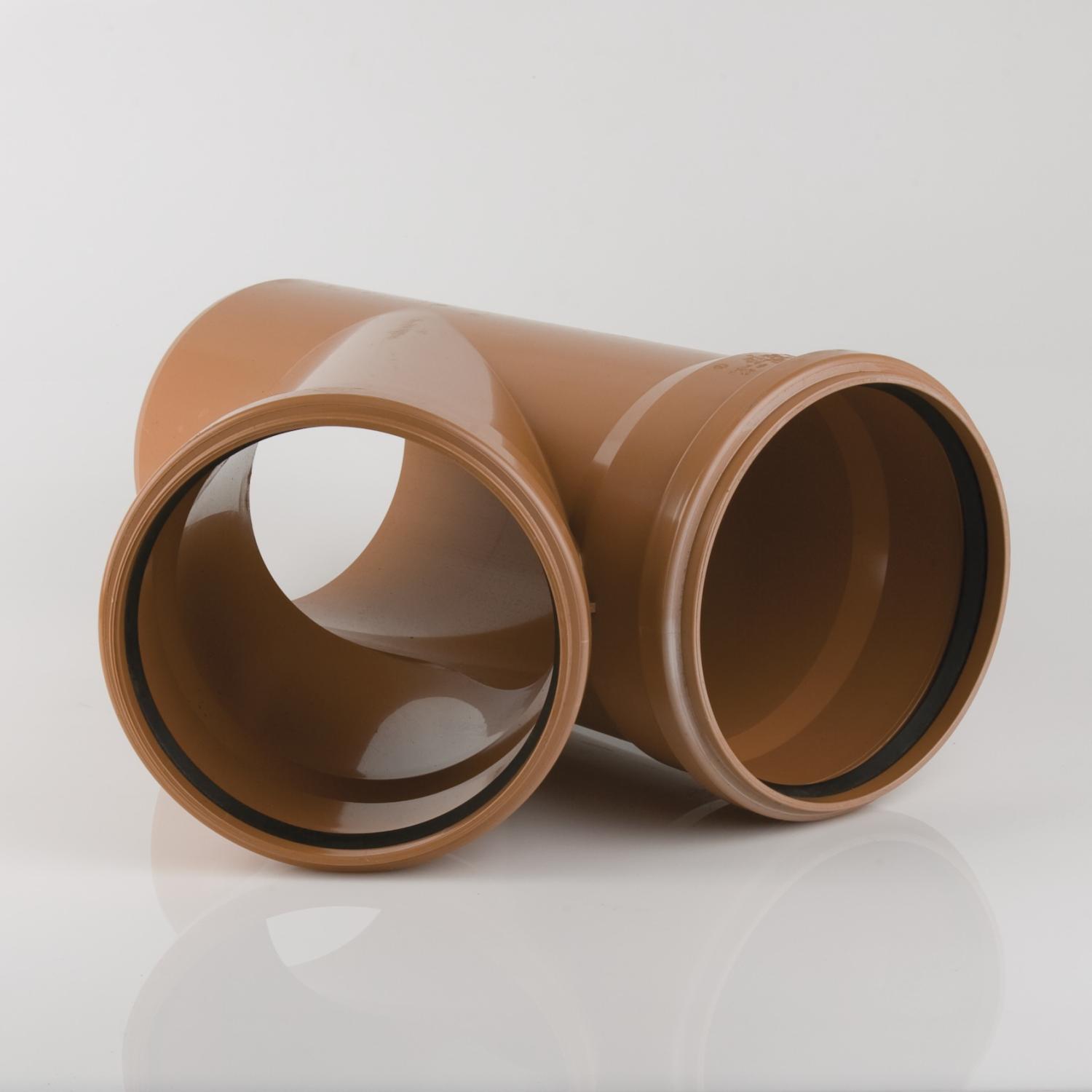 200mm x 135° Double Socket Branch 200mm Terracotta