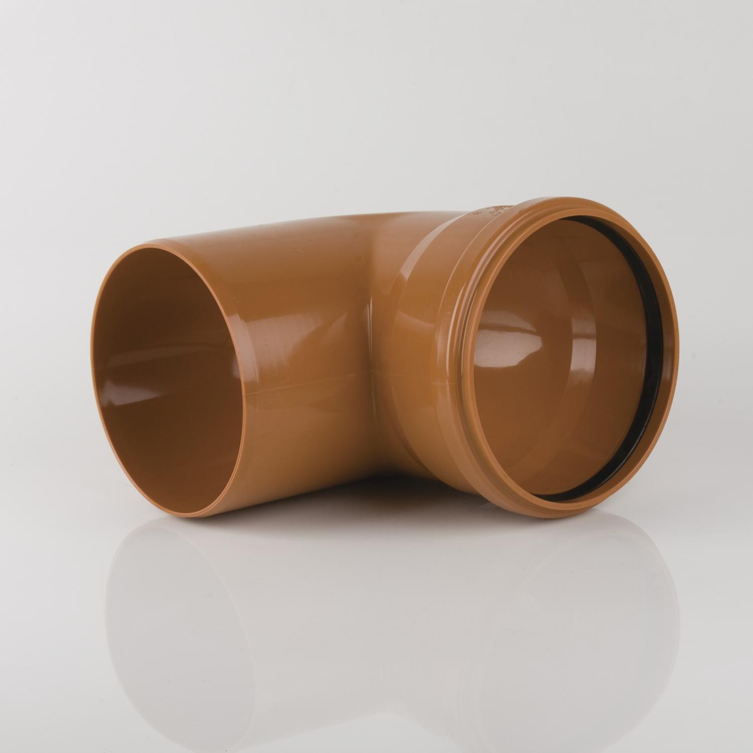 92.5° Single Socket Bend 200mm Terracotta
