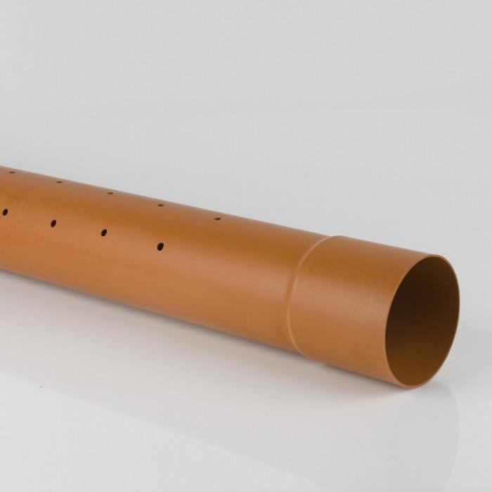 6m x 110mm BS Blown Socket Perforated Pipe