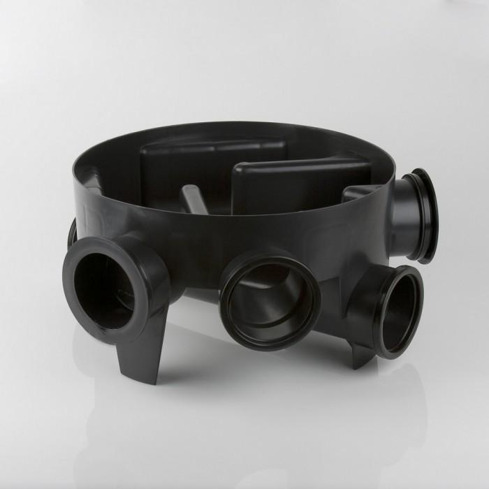 450mm dia. Chamber Base 190mm Invert (inc. 3 Socket Plugs)