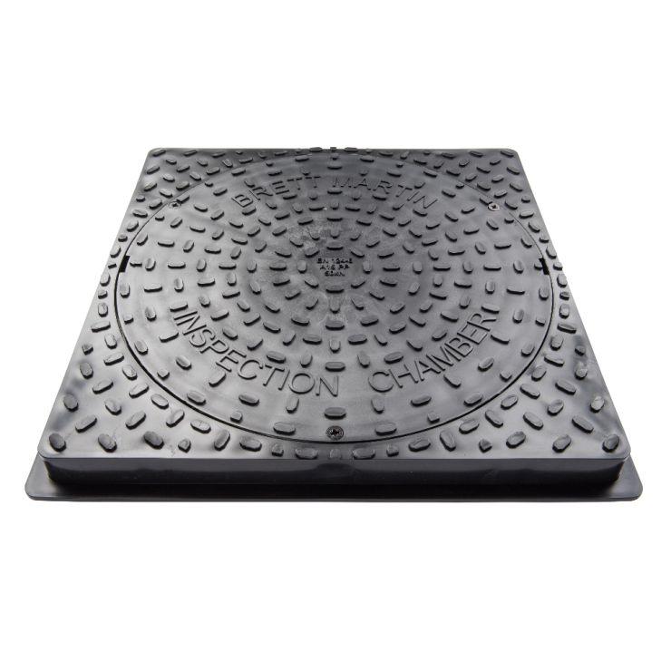 450mm dia. Secured Square Plastic Cover & Frame (Driveways 3