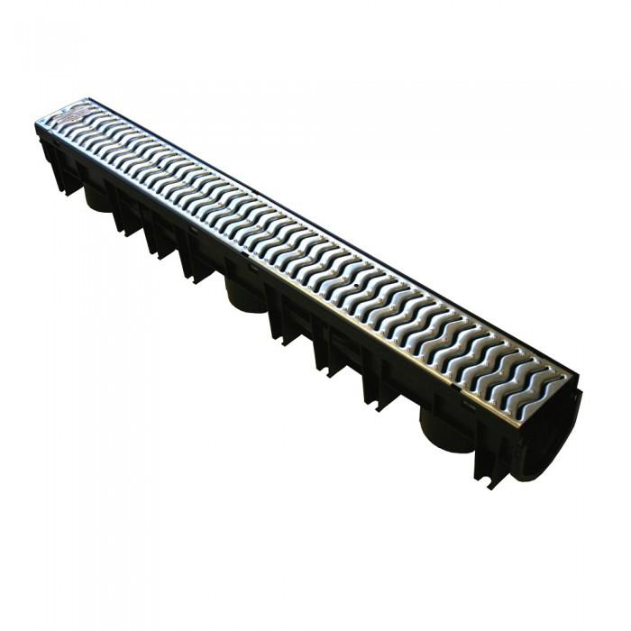 1 Mtr Channel Drain inc. Galvanised Grating