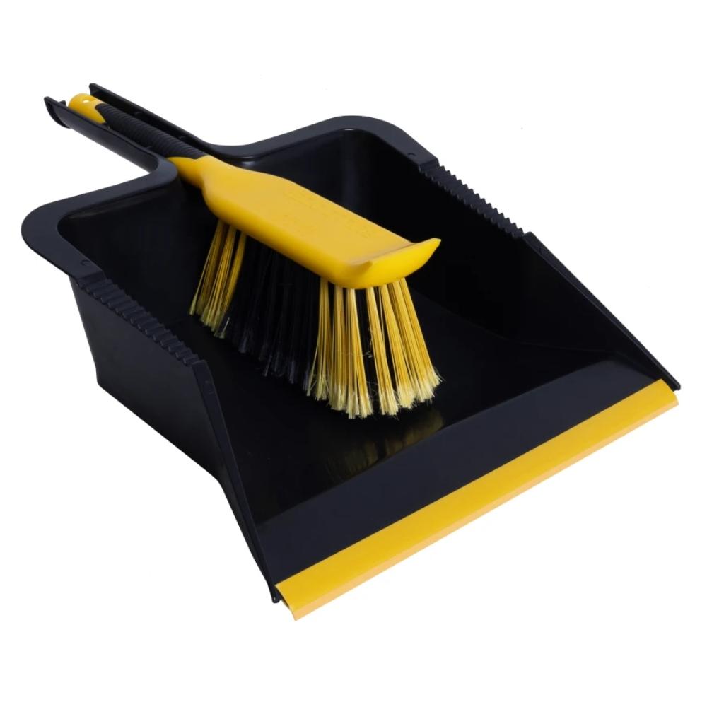 Bulldozer Heavy-Duty Dustpan & Brush Set