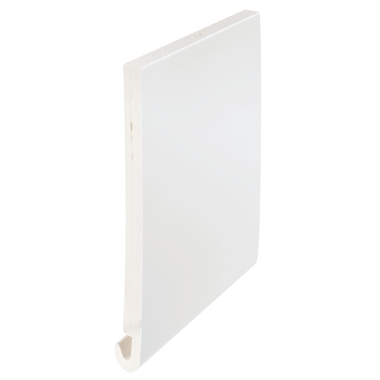 225mm x 18mm Bullnose Fascia x 5m White