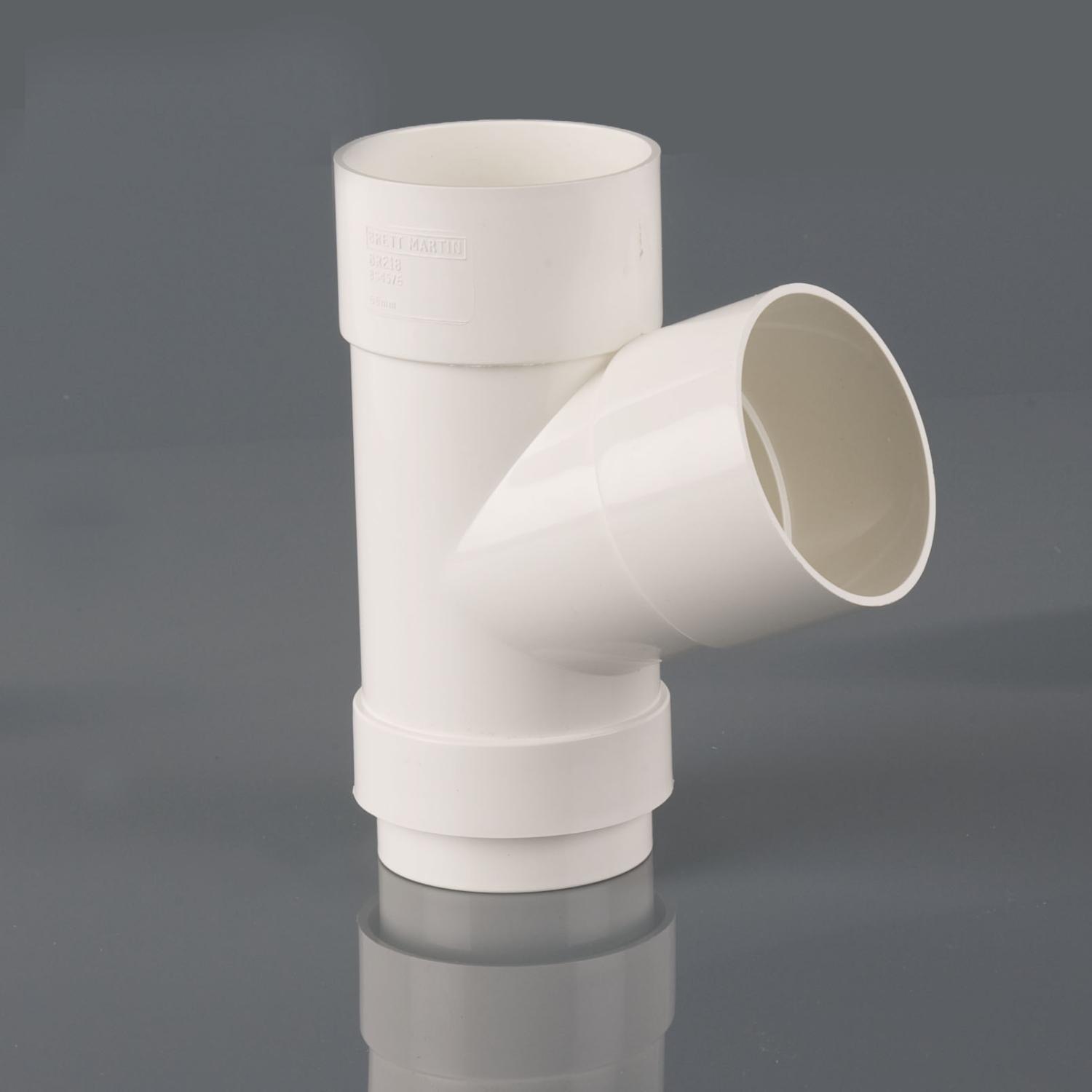 112.5° Branch 68mm Round White