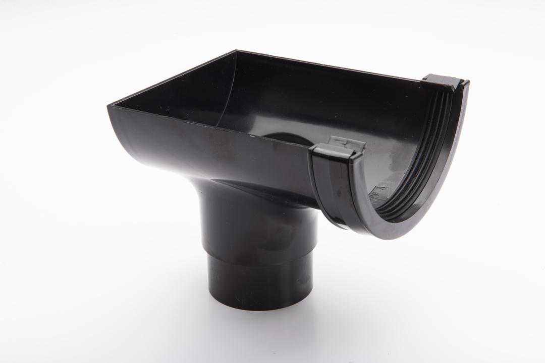 Stopend Outlet Roundstyle Black