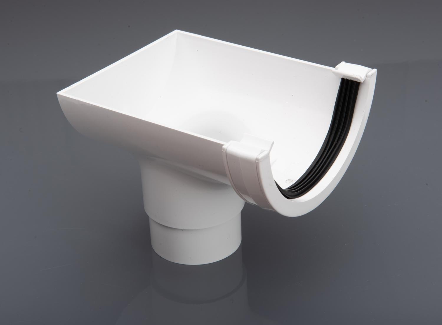 Stopend Outlet Roundstyle White