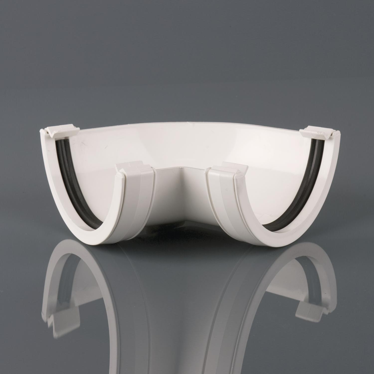 120° Gutter Angle Roundstyle White