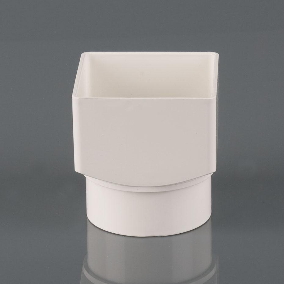 Square To Round Adaptor 65mm Square White