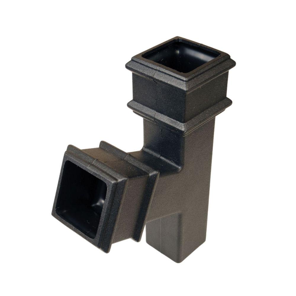 112.5° Branch 65mm Sq. C/Iron Style Black