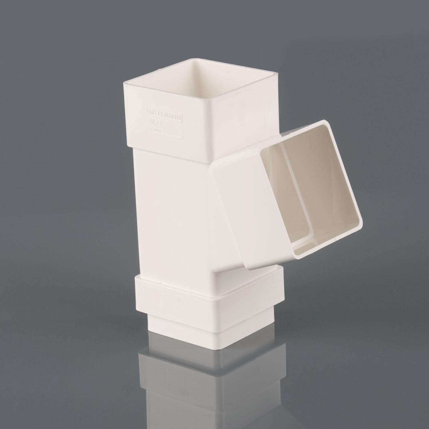 112.5° Branch 65mm Square White