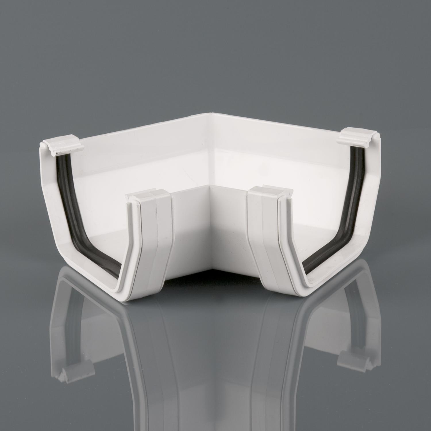 120° Gutter Angle Squarestyle Arctic White