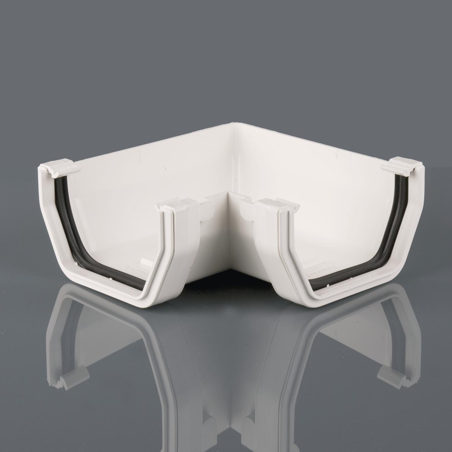 90° Gutter Angle Squarestyle White