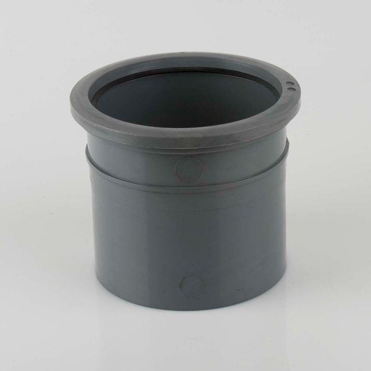 Single Socket Pipe Connector 160mm Grey