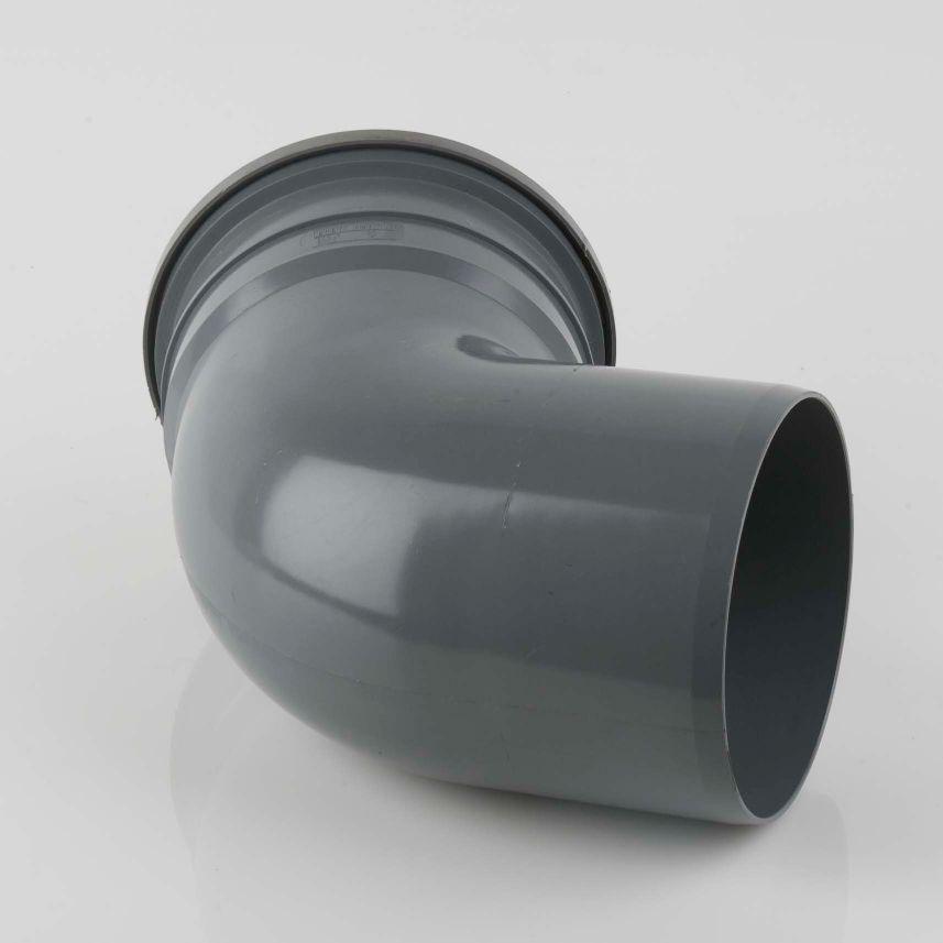 112.5° Single Socket Bend 160mm Grey