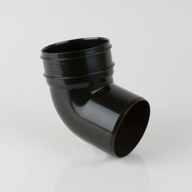 112.5° Singe Solvent Socket Bottom Offset Bend 160mm Black