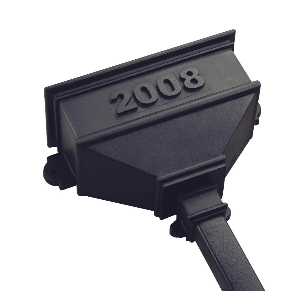 Bath Hopper Dated 105mm Rnd C/Iron Style Black