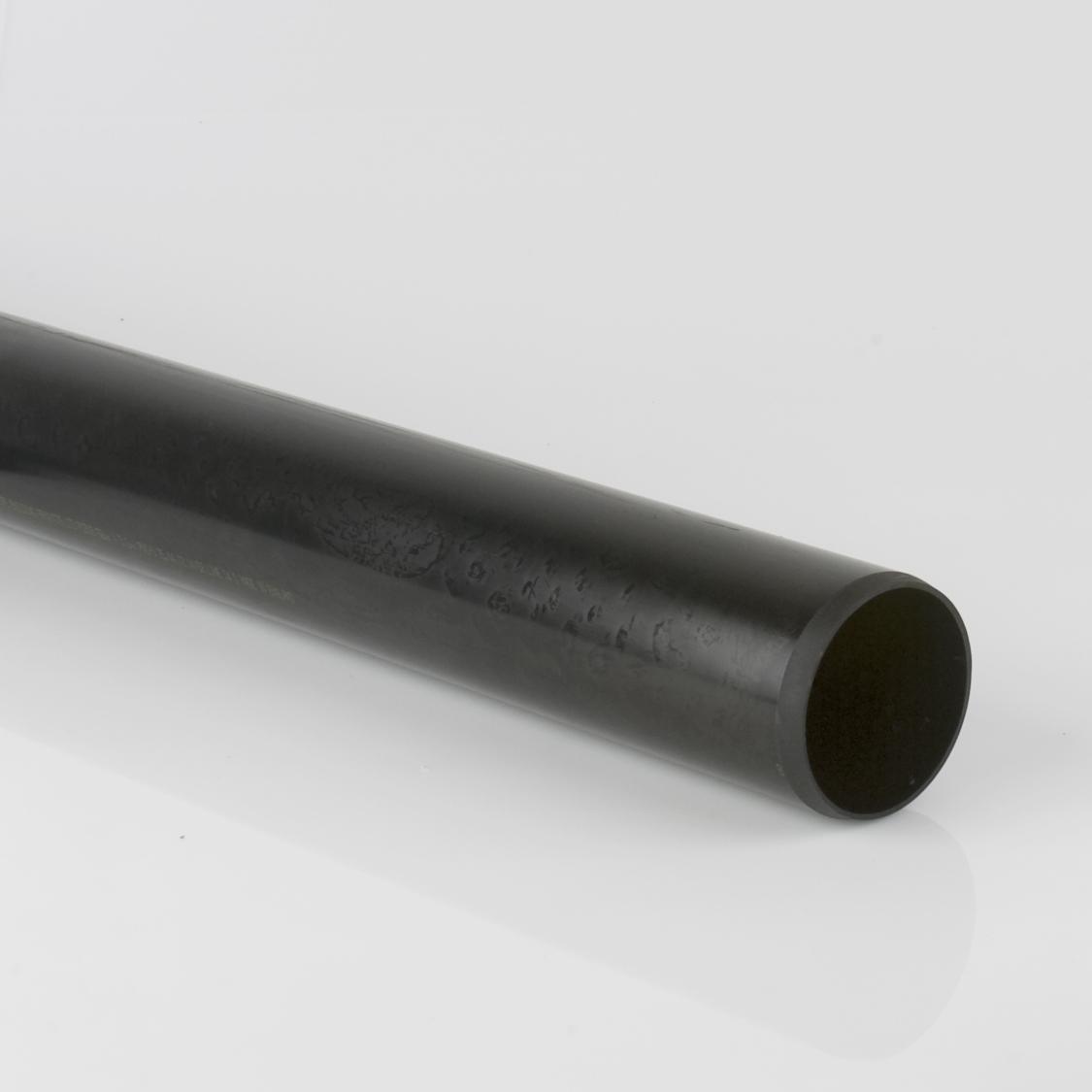 3m Plain Ended Pipe 82.4mm Black
