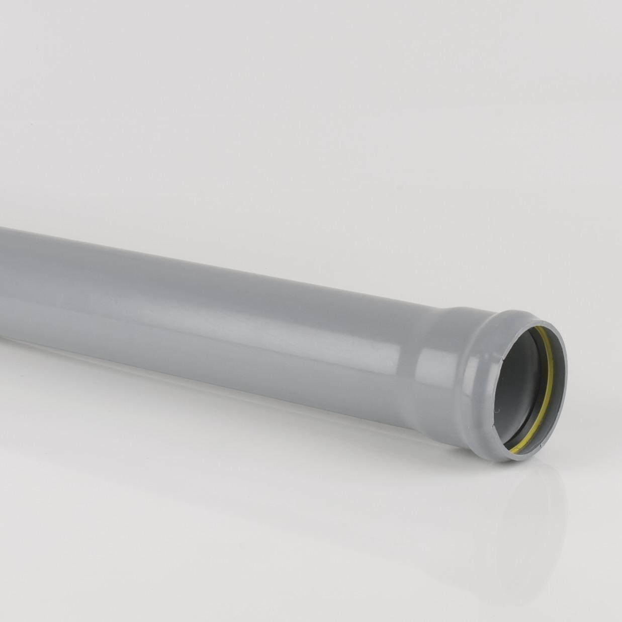 3m Single Socket Pipe 82.4mm Soil Grey