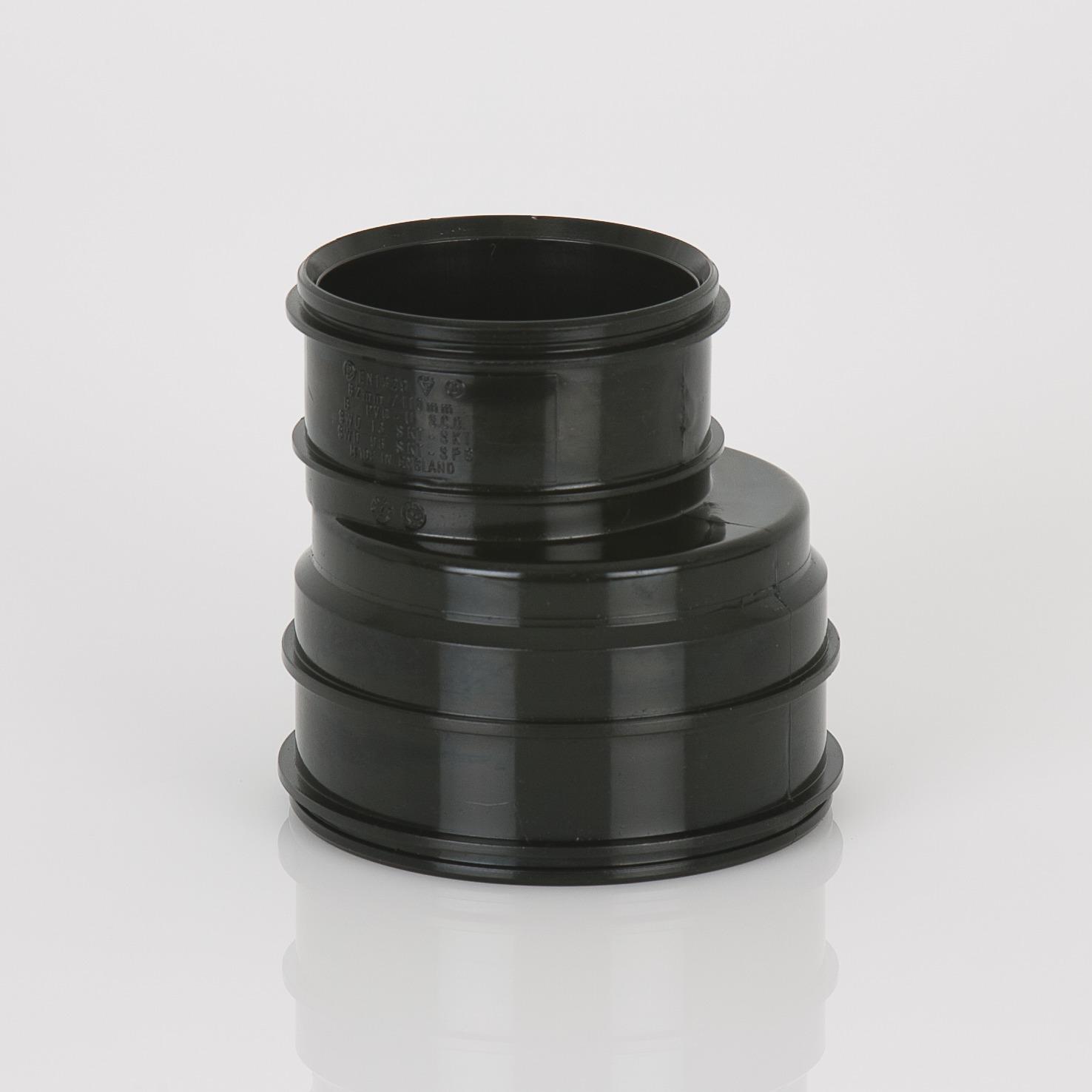 110mm x 82.4mm Reducer Double Socket Black