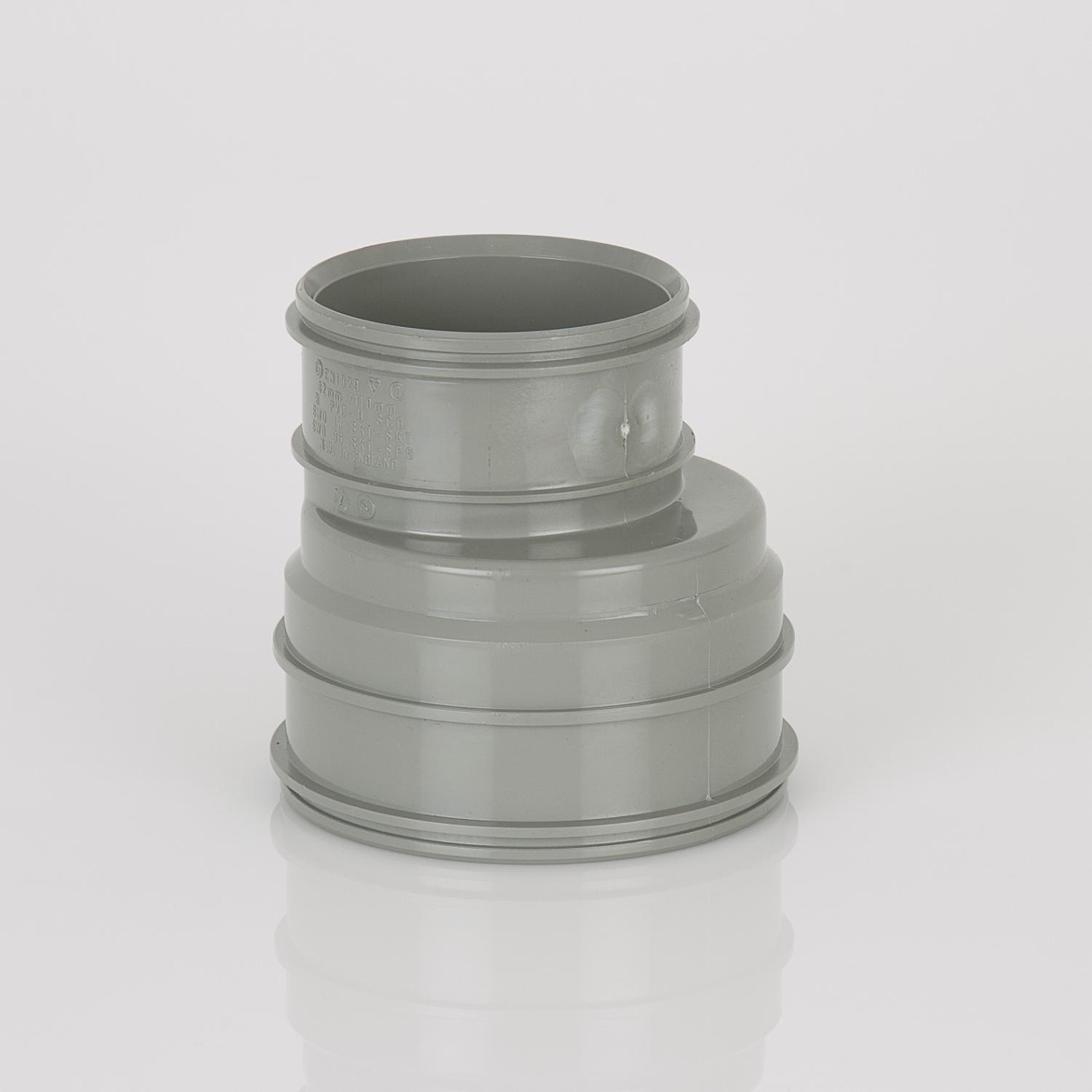 110mm x 82.4mm Reducer Double Socket Grey Olive