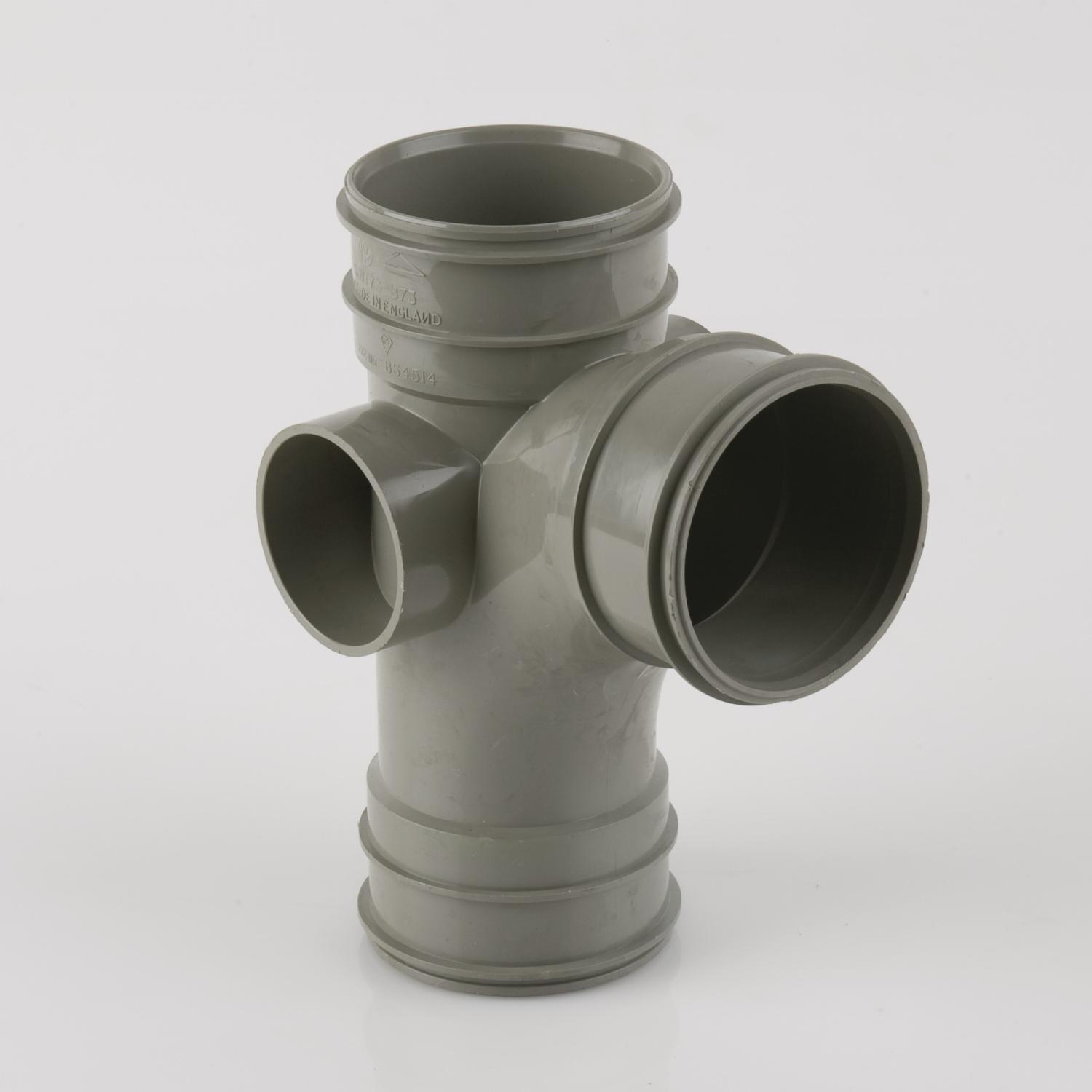 92.5° Triple Socket Branch Plain 82.4mm Grey Olive