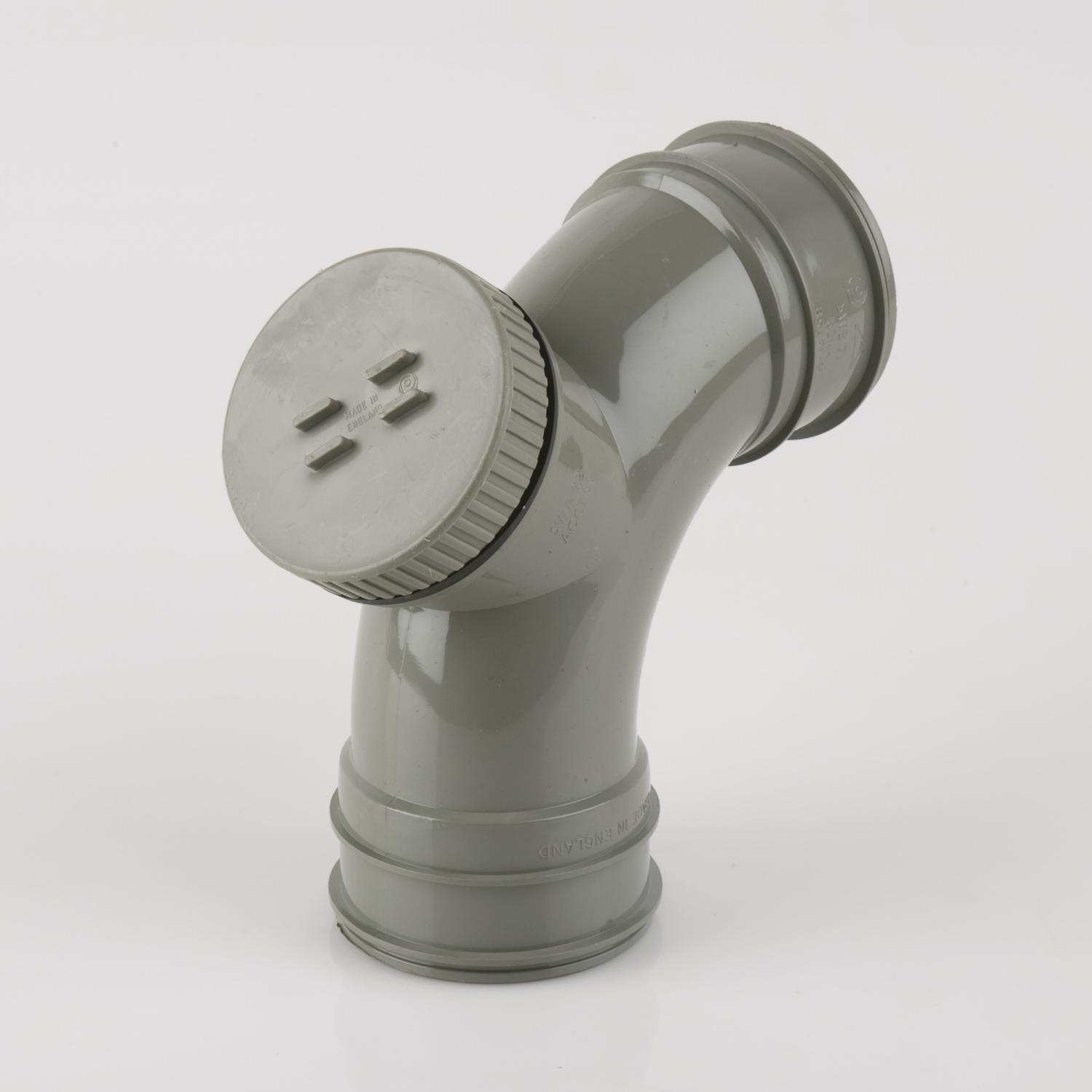 92.5° Double Socket Access Bend 82.4mm Grey Olive