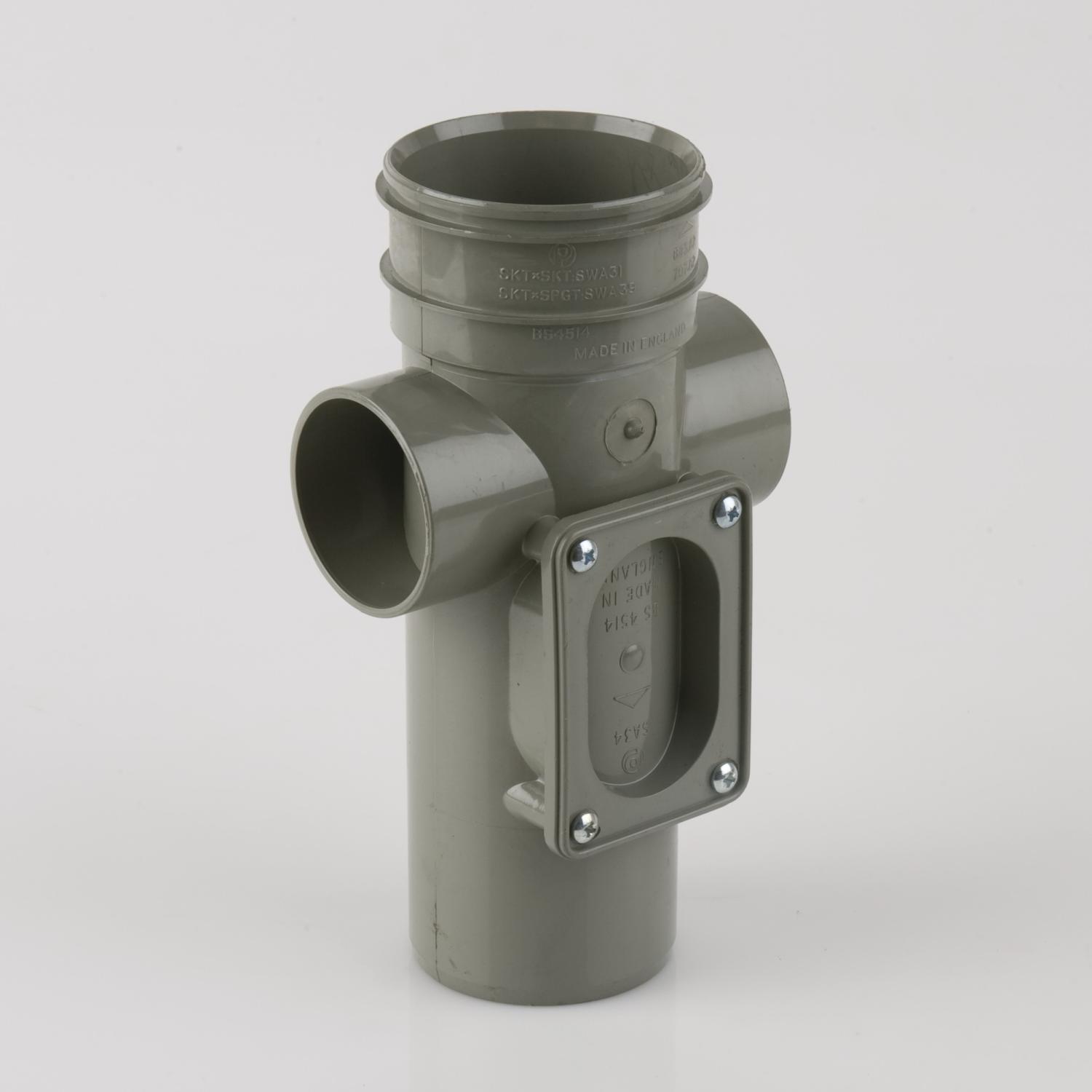 Double Solvent Socket Access Pipe 82.4mm Grey Olive