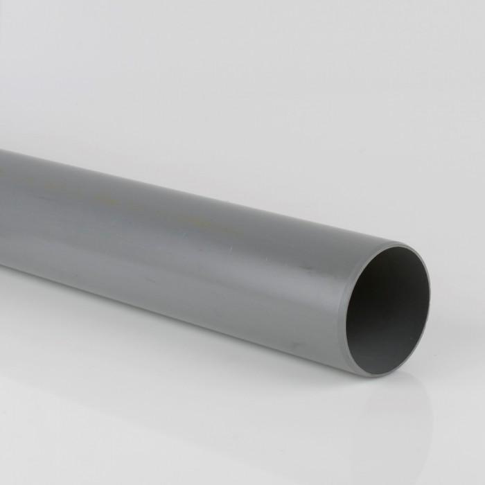 2.5m Plain Ended Pipe 110mm Soil Grey