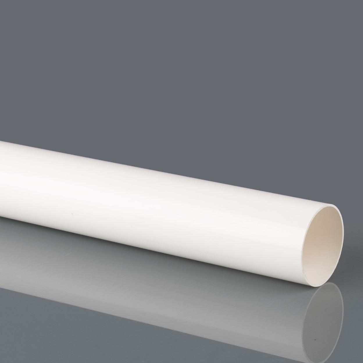 3m Plain Ended Pipe 110mm Soil White