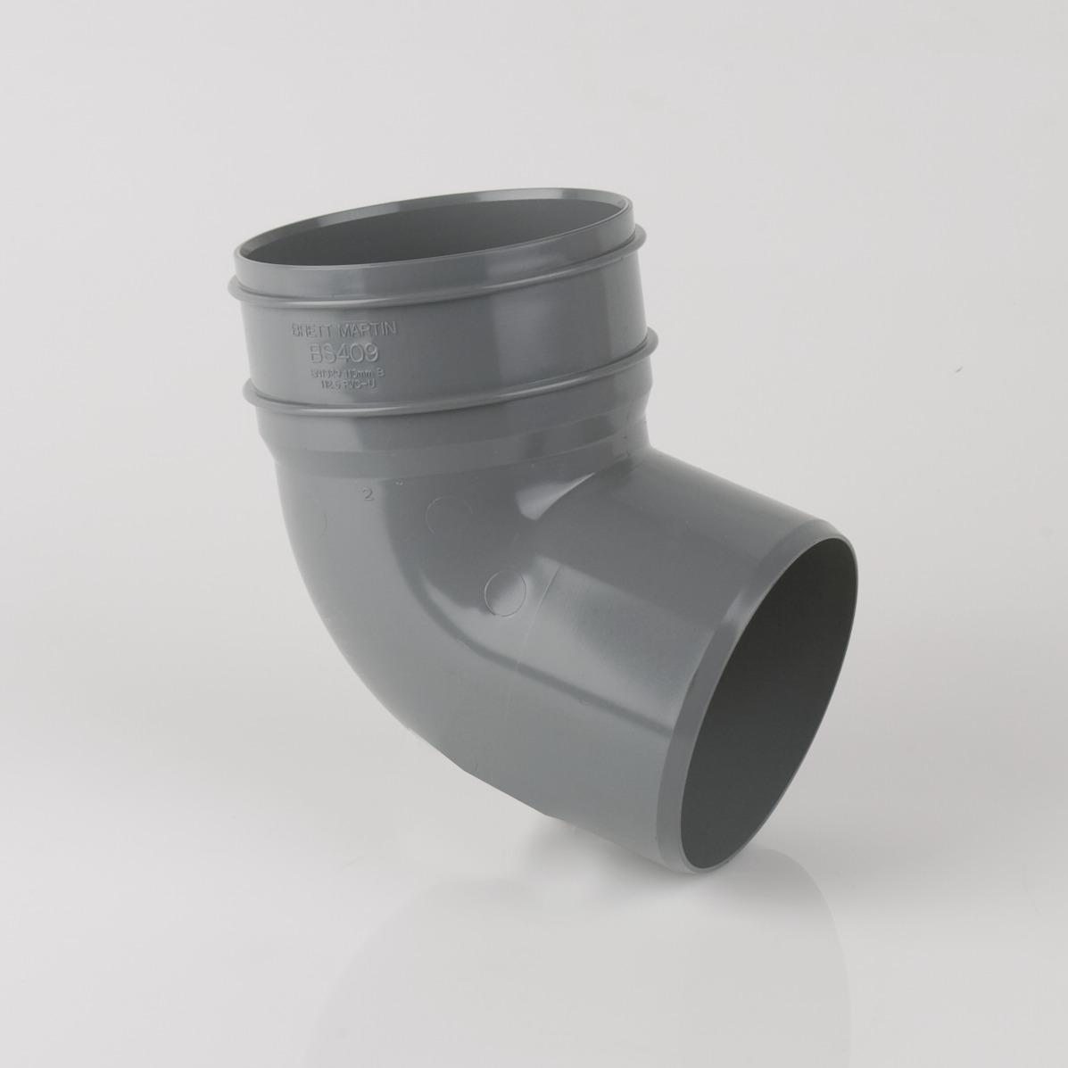 112.5° Single Socket Bottom Offset 110mm Soil Grey