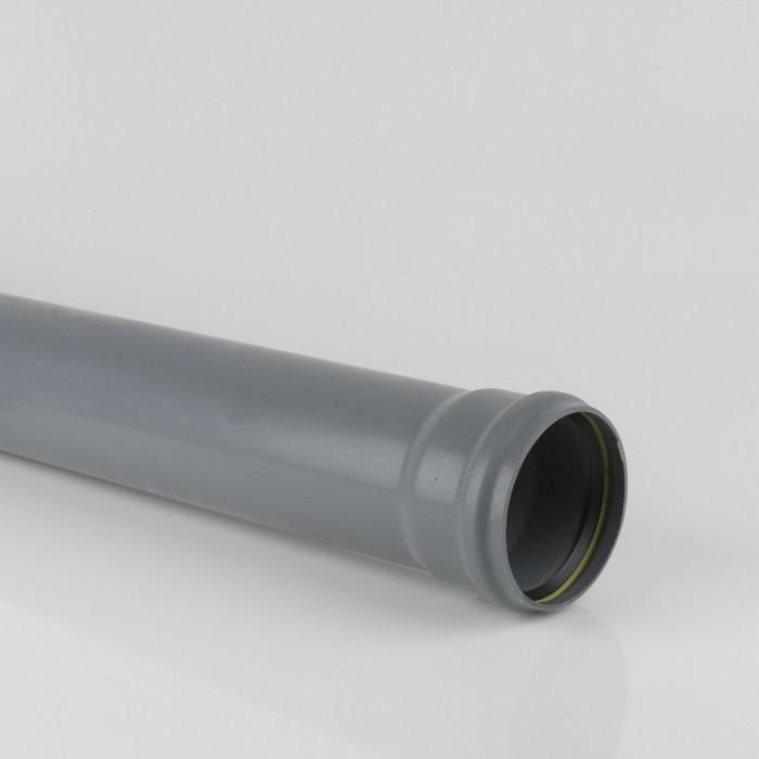 4m Single Socket Pipe 110mm Soil Grey