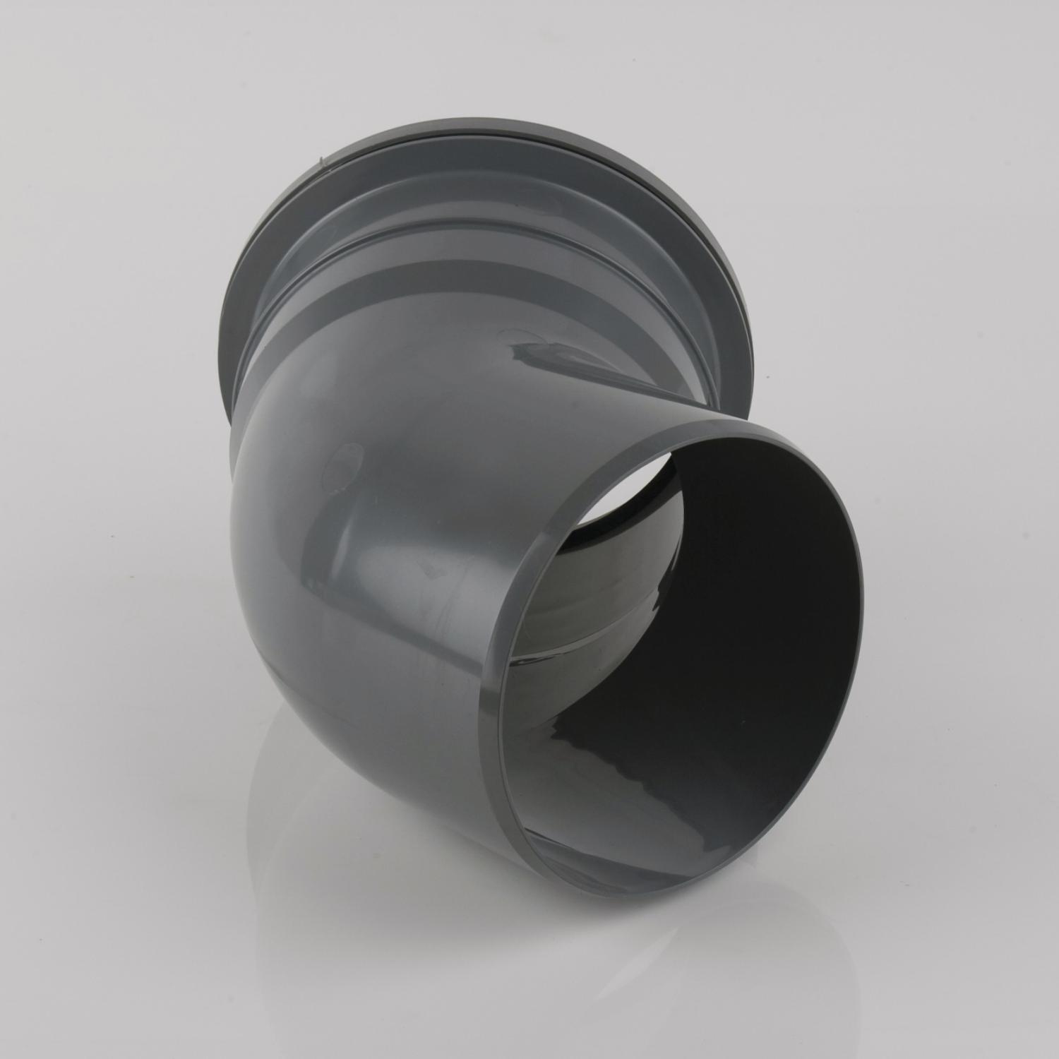 135° Single Socket Bend 110mm Soil Grey