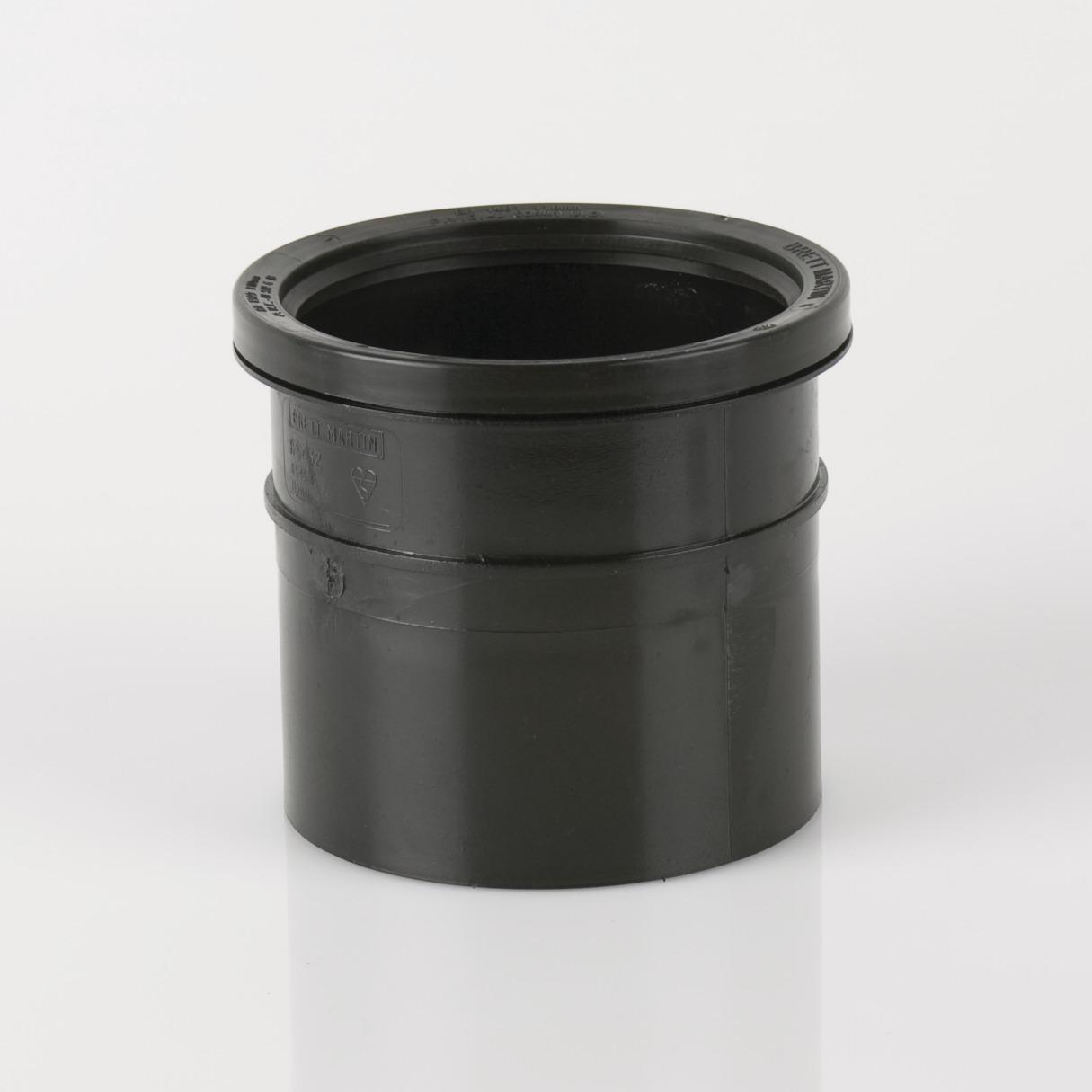 Single Socket Pipe Connector 110mm Soil Black