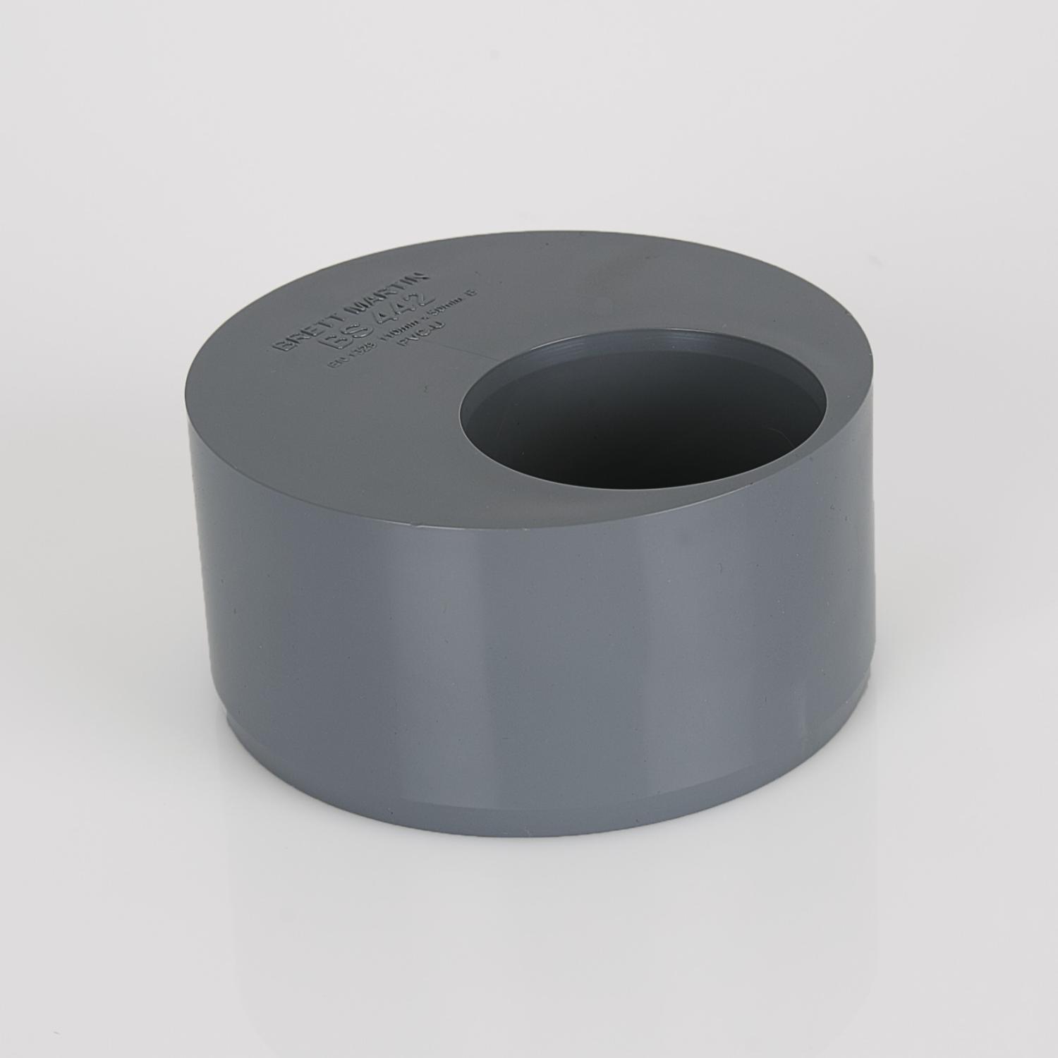 110mm x 50mm - Seal Accepts Push Fit Waste Grey
