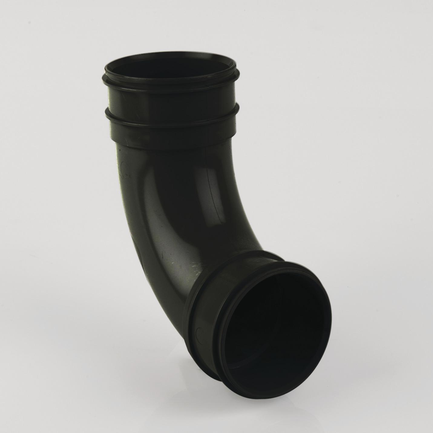 92.5° Double Socket Bend 110mm Solvent Black