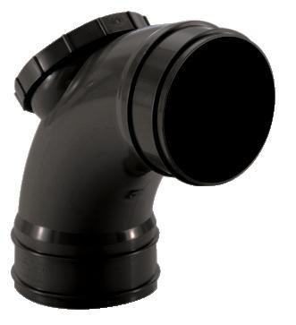92.5° Double Socket Access Branch 110mm Solvent Black